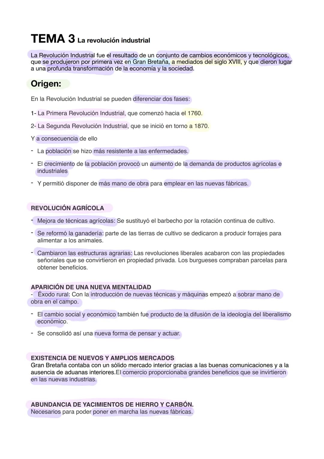 
<p>La Revolución Industrial fue el resultado de un conjunto de cambios económicos y tecnológicos que se produjeron por primera vez en Gran 
