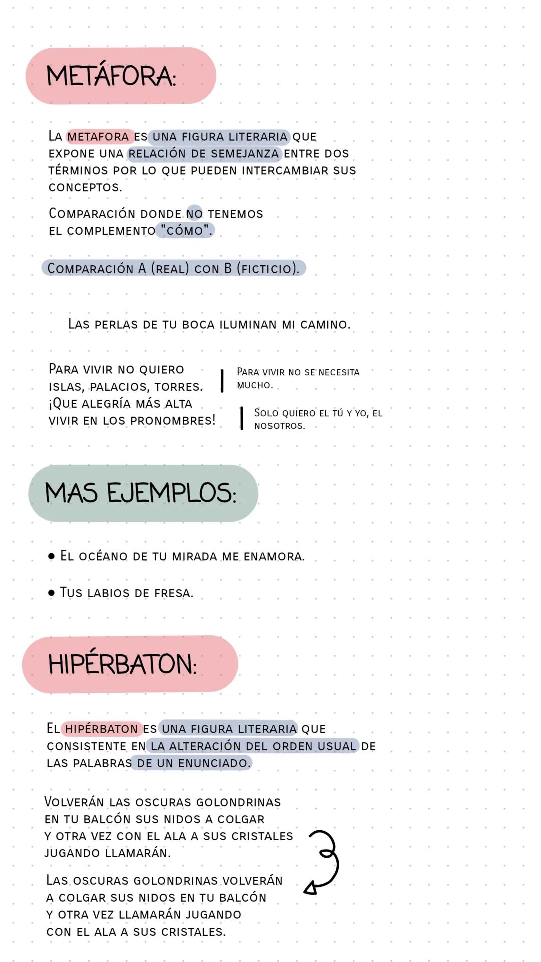 METÁFORA:
LA METAFORA ES UNA FIGURA LITERARIA QUE
EXPONE UNA RELACIÓN DE SEMEJANZA ENTRE DOS
TÉRMINOS POR LO QUE PUEDEN INTERCAMBIAR SUS
CON