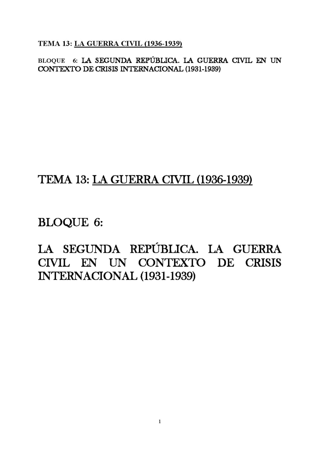LA GUERRA CIVIL Y SUS CONSECUENCIAS