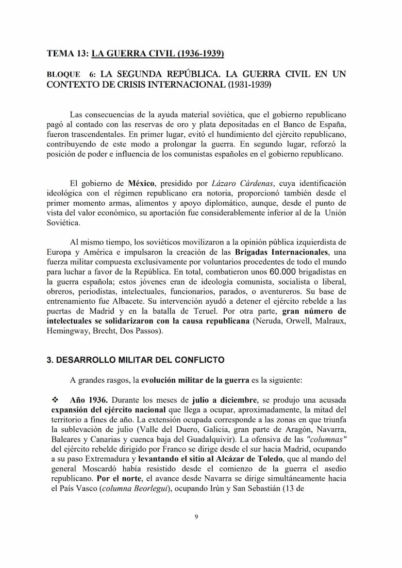TEMA 13: LA GUERRA CIVIL (1936-1939)
BLOQUE 6: LA SEGUNDA REPÚBLICA. LA GUERRA CIVIL EN UN
CONTEXTO DE CRISIS INTERNACIONAL (1931-1939)
TEMA