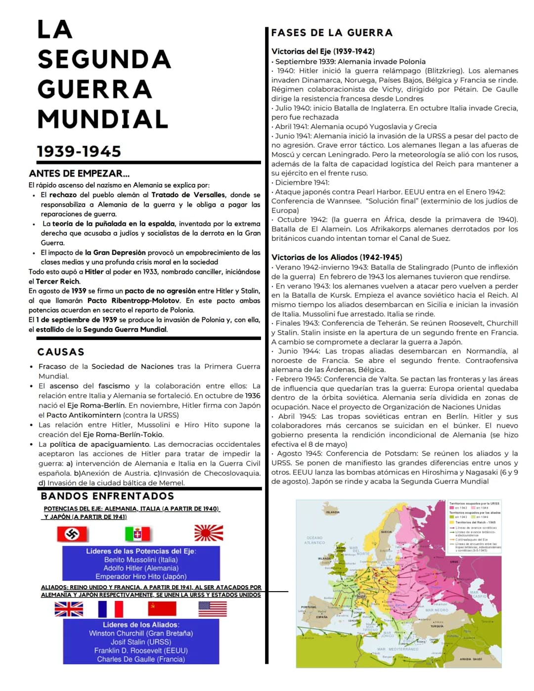 
<p>La Segunda Guerra Mundial tuvo lugar entre 1939 y 1945, siendo un conflicto de gran magnitud que cambió el rumbo de la historia. Antes d
