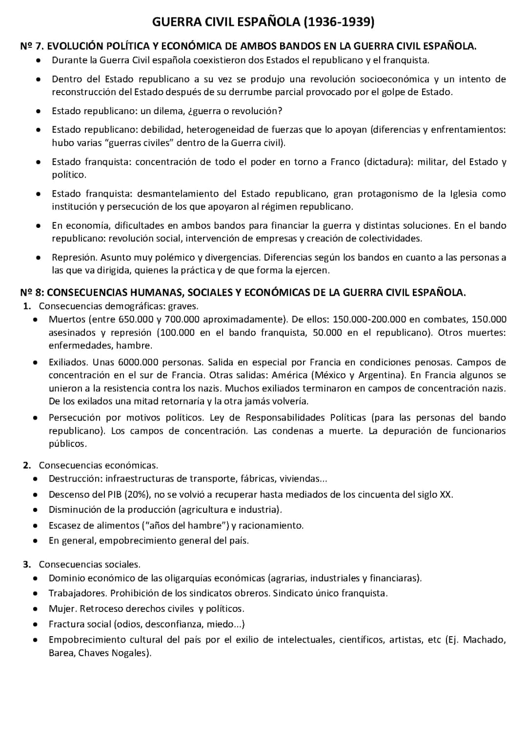 7. LA GUERRA CIVIL ESPAÑOLA