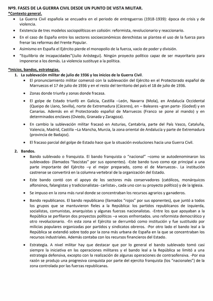 GUERRA CIVIL ESPAÑOLA (1936-1939)
Nº 7. EVOLUCIÓN POLÍTICA Y ECONÓMICA DE AMBOS BANDOS EN LA GUERRA CIVIL ESPAÑOLA.
Durante la Guerra Civil 