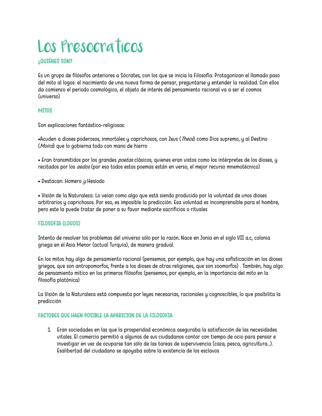 Los Presocraticos
¿QUIÉNES SON?
Es un grupo de filósofos anteriores a Sócrates, con los que se inicia la Filosofía. Protagonizan el llamado 