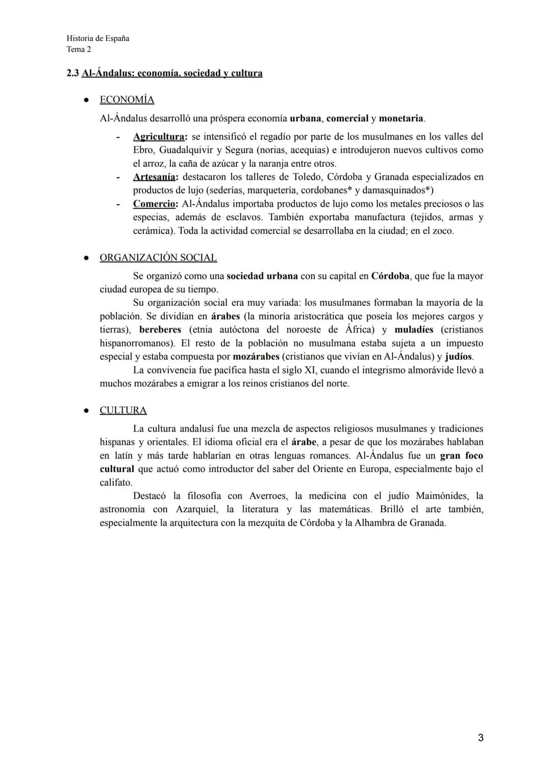 # Historia de España
Tema 2

Apuntes Historia de España
Tema 2: La Edad Media: tres culturas y un mapa político en constante cambio (711-147