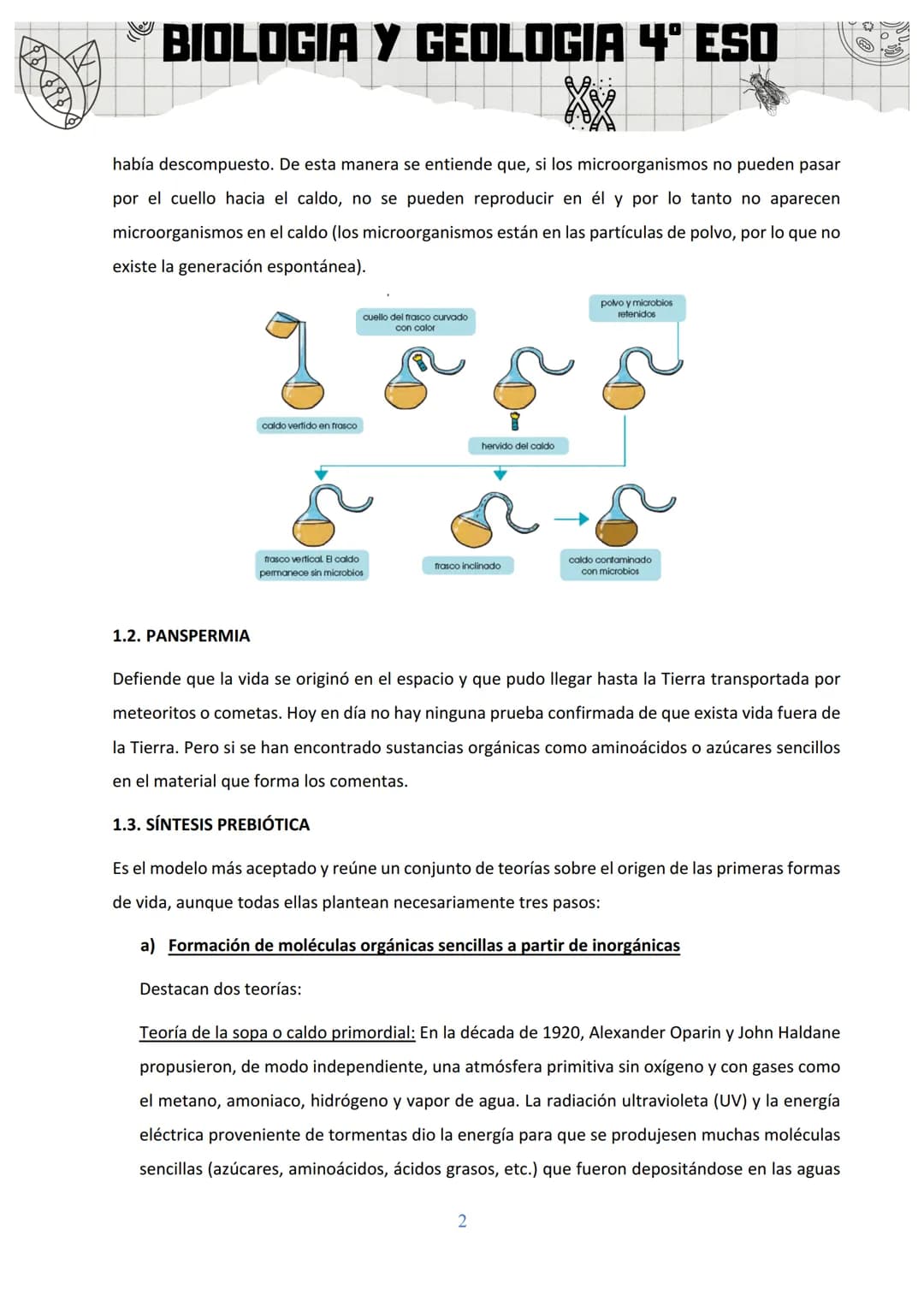 BIOLOGIA Y GEOLOGIA 4º ESO
SA 3: ORIGEN Y EVOLUCIÓN DE LOS SERES VIVOS
1. EL ORIGEN DE LA VIDA
Al observar la gran diversidad de la vida, la