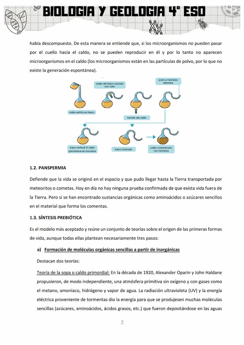 BIOLOGIA Y GEOLOGIA 4º ESO
SA 3: ORIGEN Y EVOLUCIÓN DE LOS SERES VIVOS
1. EL ORIGEN DE LA VIDA
Al observar la gran diversidad de la vida, la