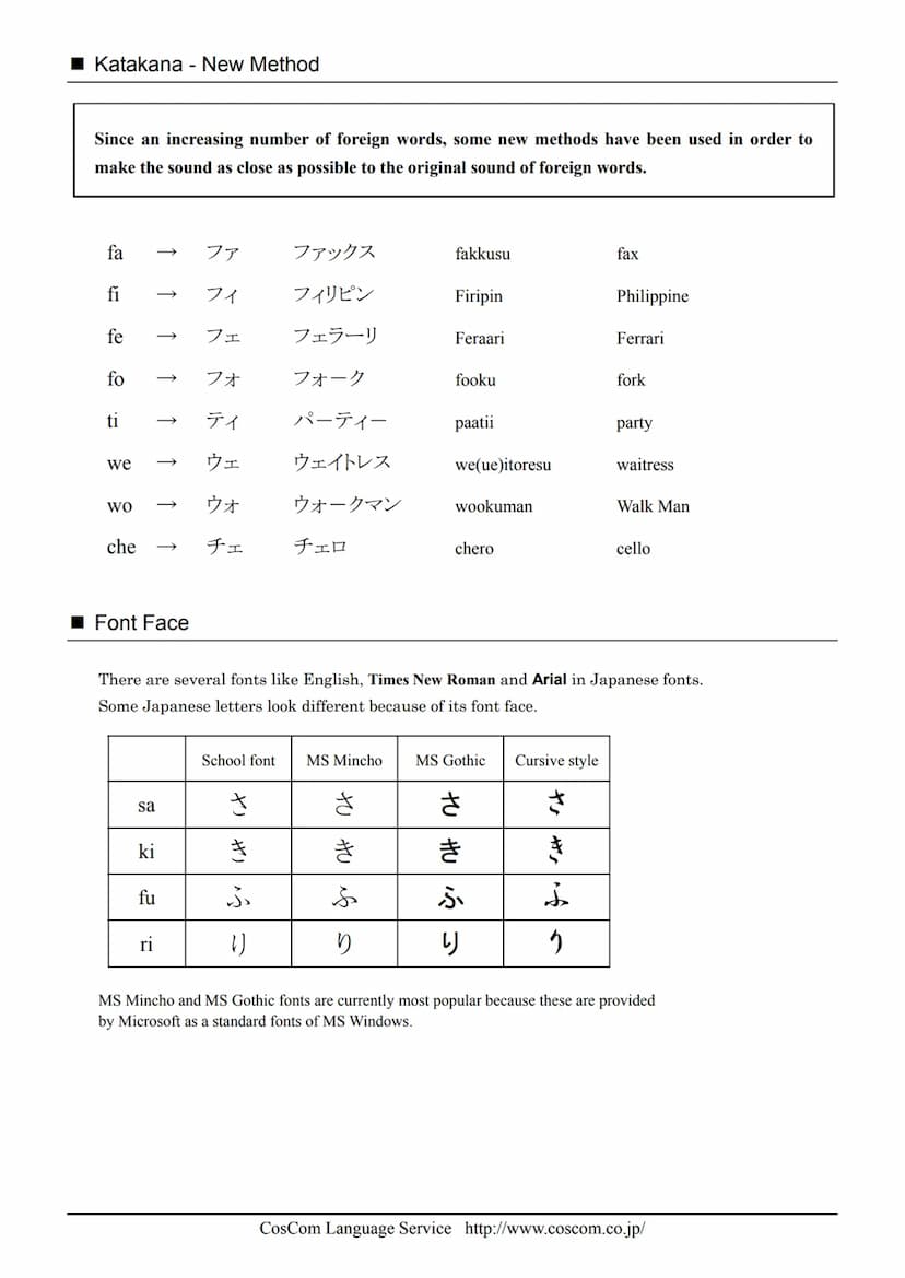 Kana Workbook
ひらがな
HIRAGANA
カタカナ
KATAKANA
かな練習帳
Kana Writing Practice
CosCom Language Service http://www.coscom.co.jp/ Hiragana 50-on hyo
Se