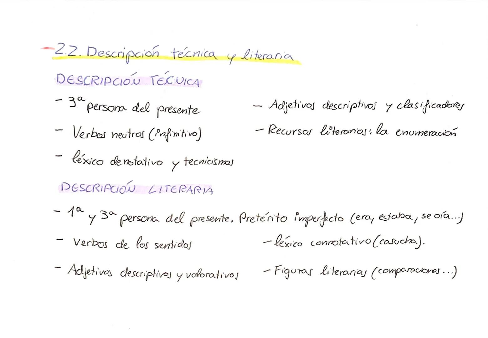 2.LA DESCRIPCIÓN

2.1. ¿Qué es una descripción?

Es el tipo de texto cuya finalidad es informar de las cualidades o
Caracteristicas de las p