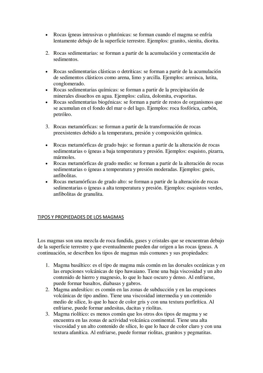 ROCAS ÍGNEAS, SEDIMENTARIAS Y METMÓRFICAS
Las rocas se pueden clasificar en tres tipos principales: ígneas, sedimentarias y
metamórficas. A 