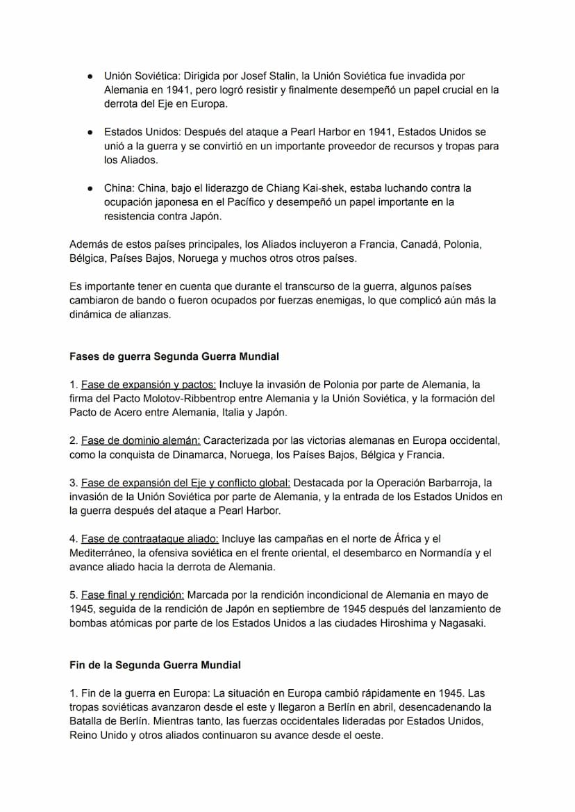 Contexto histórico Segunda Guerra Mundial:
La Segunda Guerra Mundial fue un conflicto armado que tuvo lugar entre 1939 y 1945, y se
desarrol