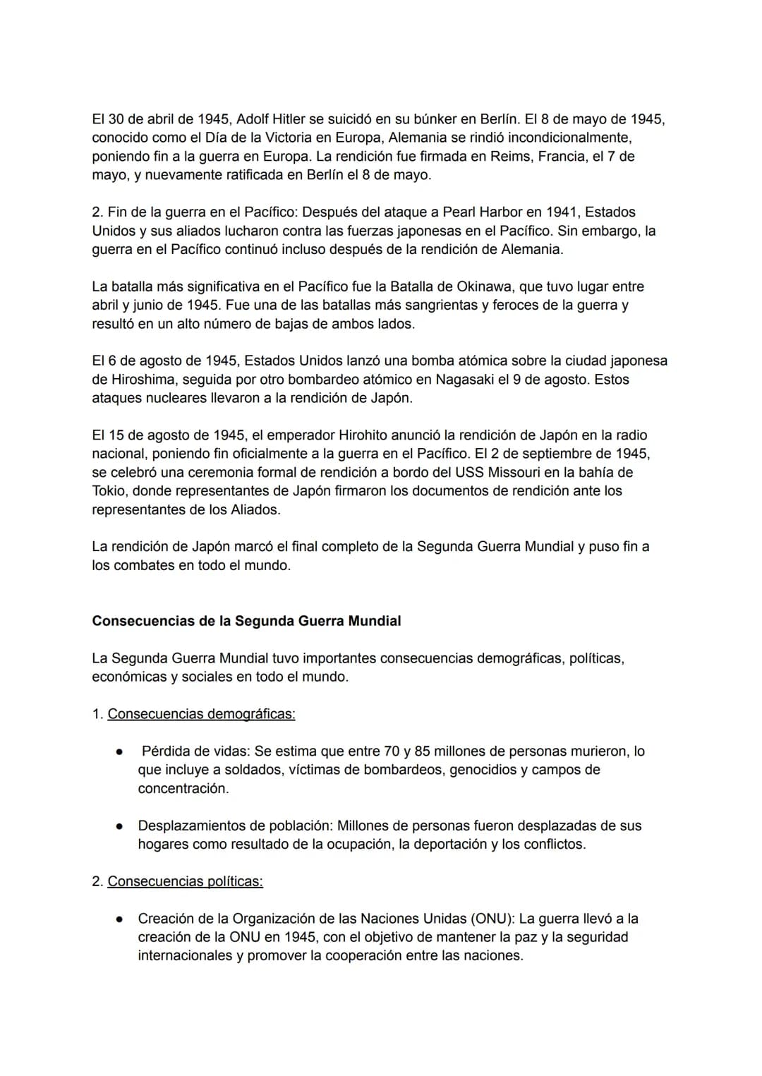 Contexto histórico Segunda Guerra Mundial:
La Segunda Guerra Mundial fue un conflicto armado que tuvo lugar entre 1939 y 1945, y se
desarrol