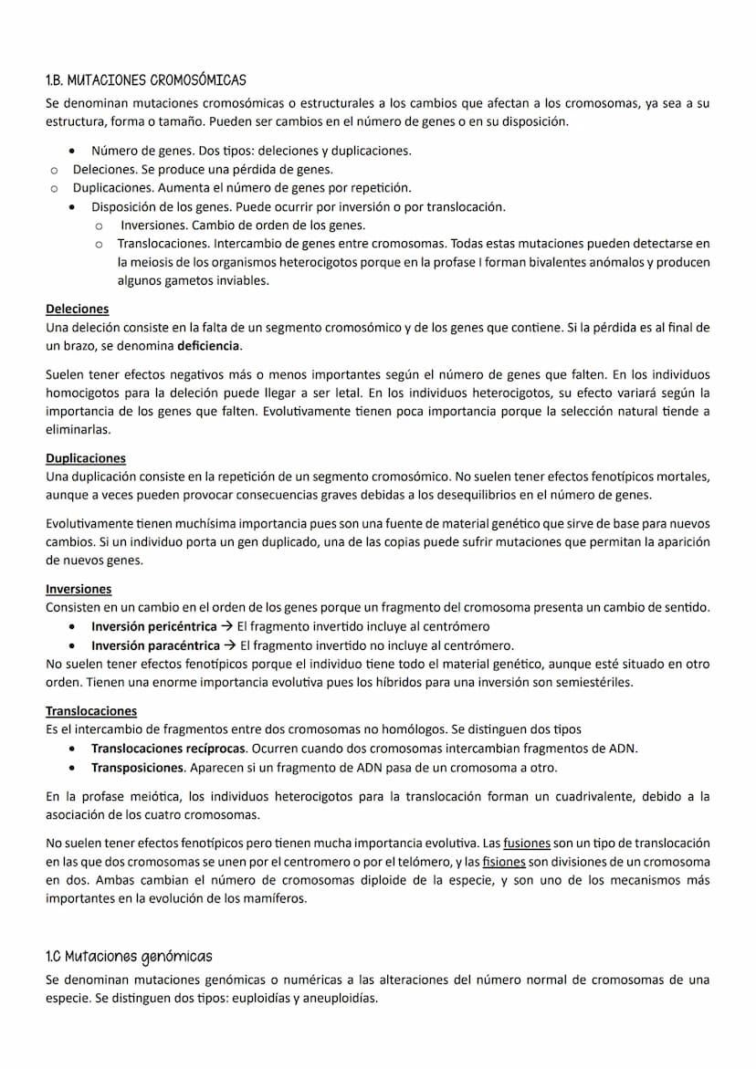 ●
●
1- MUTACIONES, CONCEPTO Y TIPOS.
Definición
Mutación es cualquier cambio en la secuencia de nucleótidos del ADN.
Según el tipo de herenc