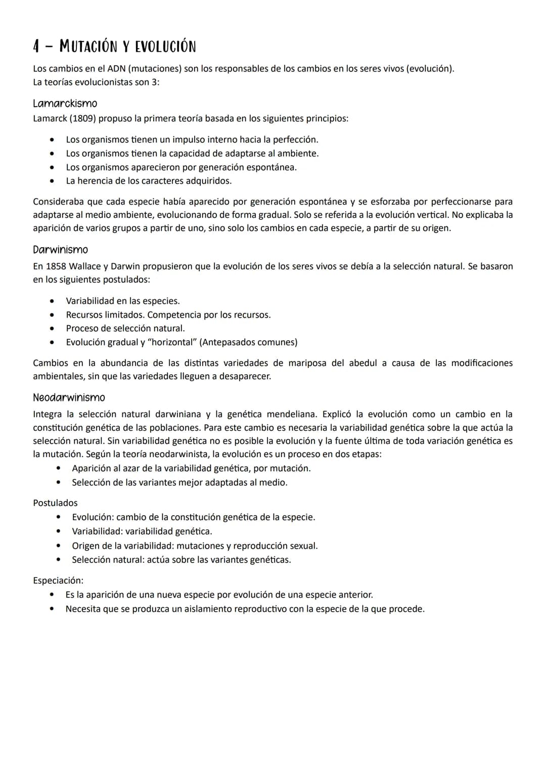 ●
●
1- MUTACIONES, CONCEPTO Y TIPOS.
Definición
Mutación es cualquier cambio en la secuencia de nucleótidos del ADN.
Según el tipo de herenc