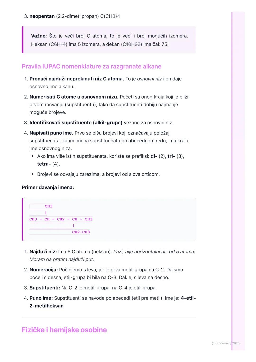 # Alkani

Uvod u alkane i opšte karakteristike

Alkani su zasićeni ugljovodonici. To znači da sadrže samo atome ugljenika (C)
i vodonika (H)