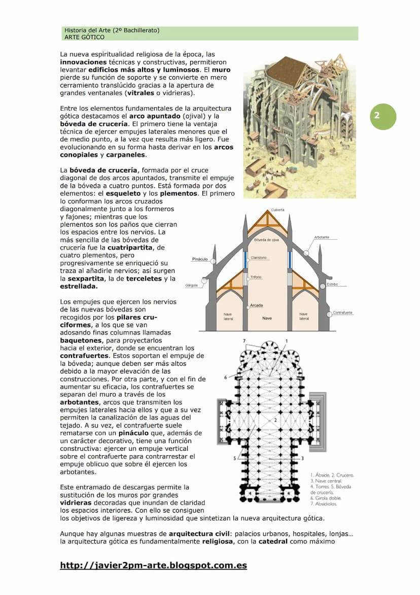 Historia del Arte (2º Bachillerato)
ARTE GÓTICO
Arte Gótico
Durante el siglo XII tuvo lugar un crecimiento notable de la población gracias a