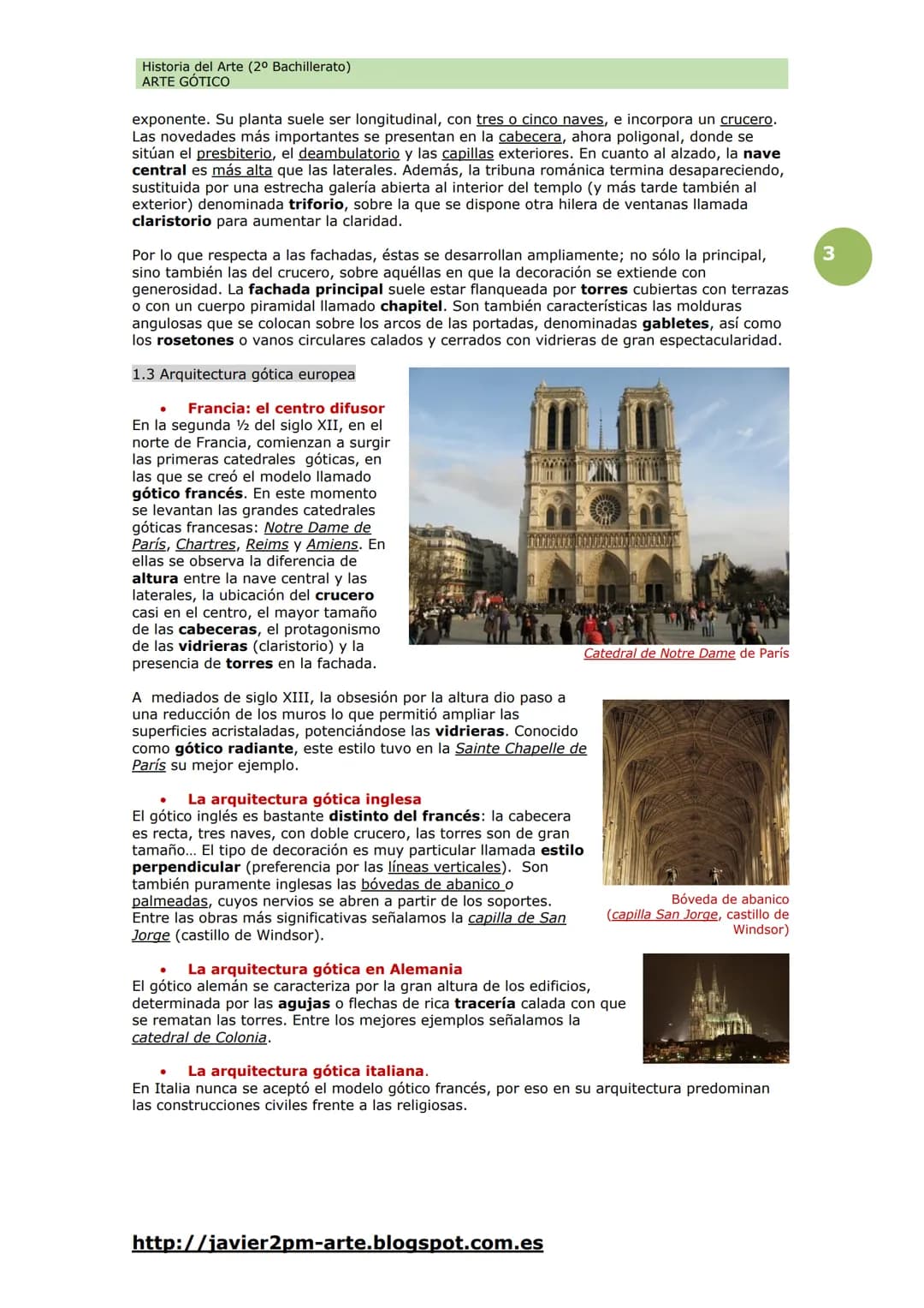 Historia del Arte (2º Bachillerato)
ARTE GÓTICO
Arte Gótico
Durante el siglo XII tuvo lugar un crecimiento notable de la población gracias a