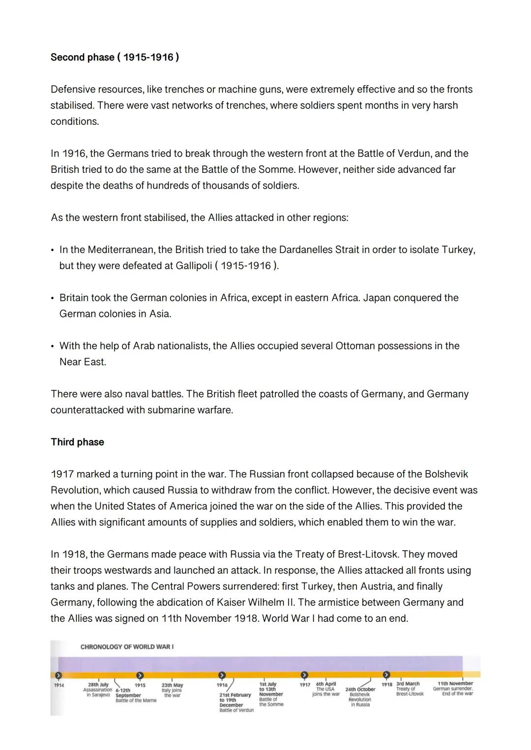 # THE FIRST WORLD WAR
Causes of the war

In 1914, after a period of great economic prosperity, the First World War, then called the Great
Wa