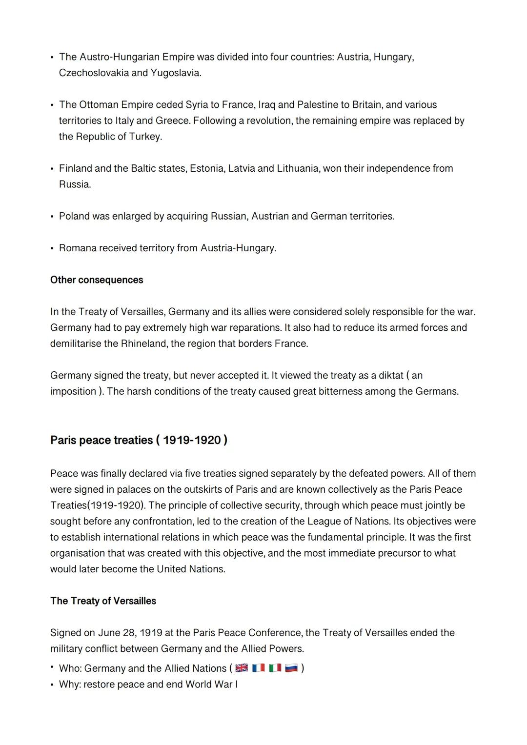 # THE FIRST WORLD WAR
Causes of the war

In 1914, after a period of great economic prosperity, the First World War, then called the Great
Wa