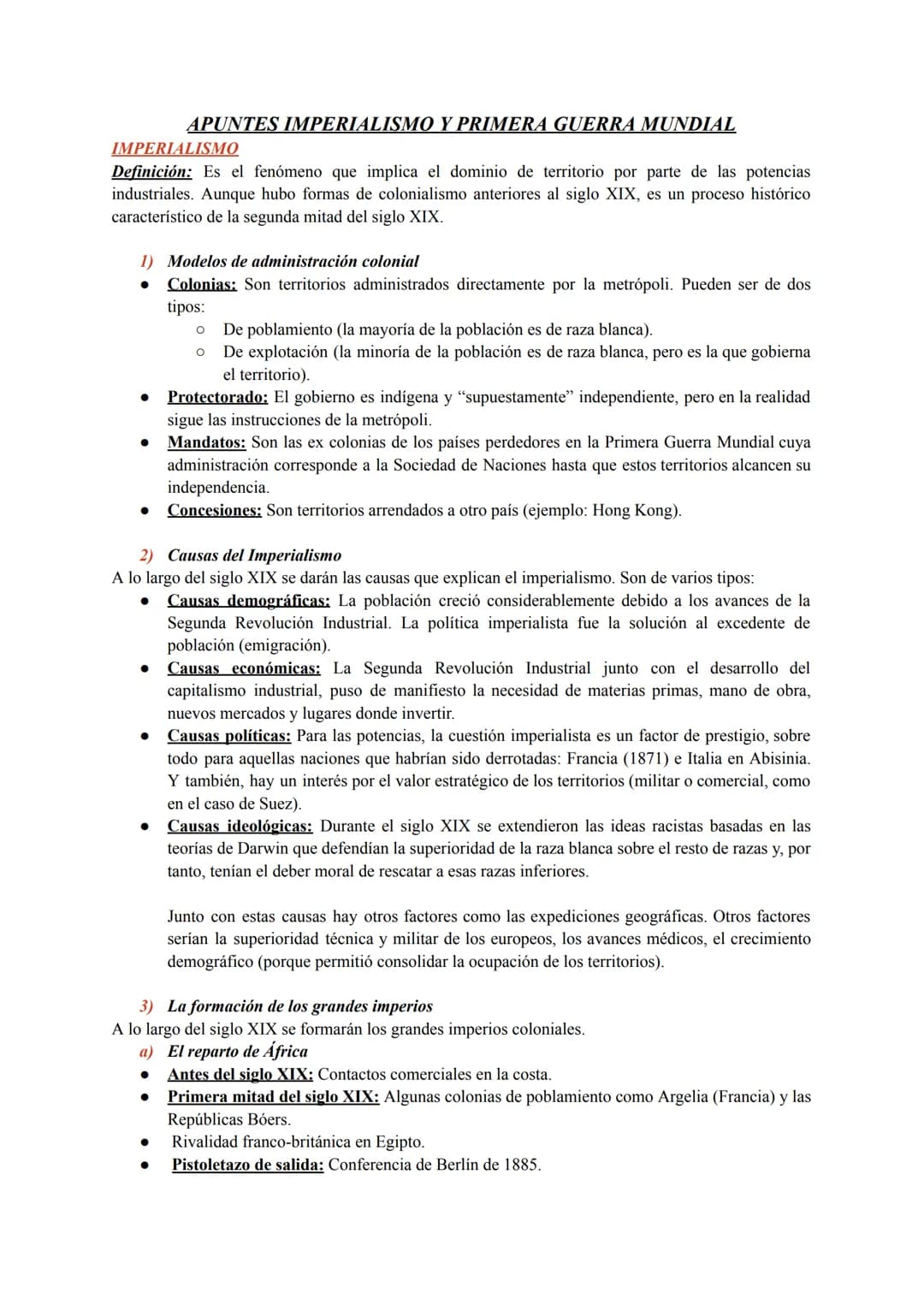 IMPERIALISMO
Definición: Es el fenómeno que implica el dominio de territorio por parte de las potencias
industriales. Aunque hubo formas de 