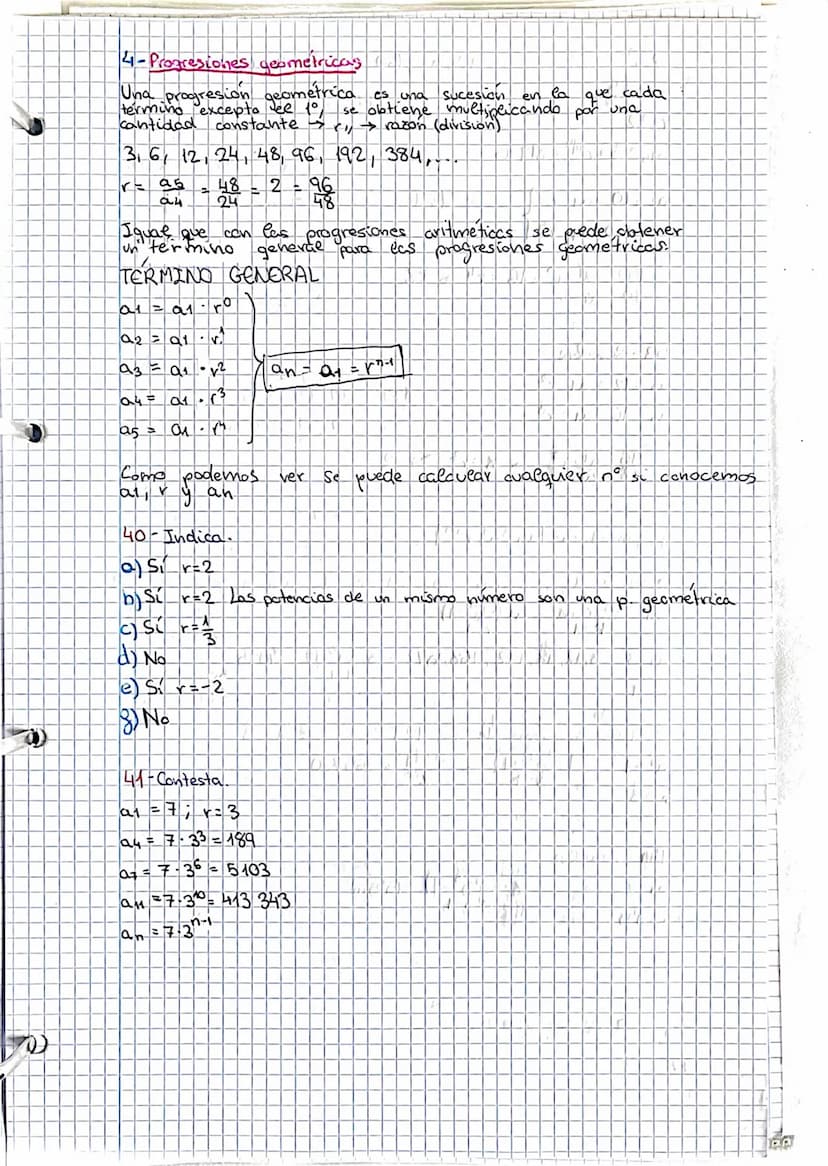 TEMA 6 SUCESIONES Y PROGRESIONES
1- Sucesion: Una sucesión es un conjunto de números ordenados.
Subindlice
as este elemento ocupa la 5ª posi