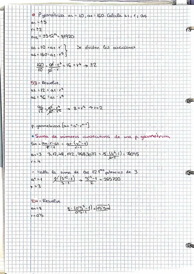 TEMA 6 SUCESIONES Y PROGRESIONES
1- Sucesion: Una sucesión es un conjunto de números ordenados.
Subindlice
as este elemento ocupa la 5ª posi