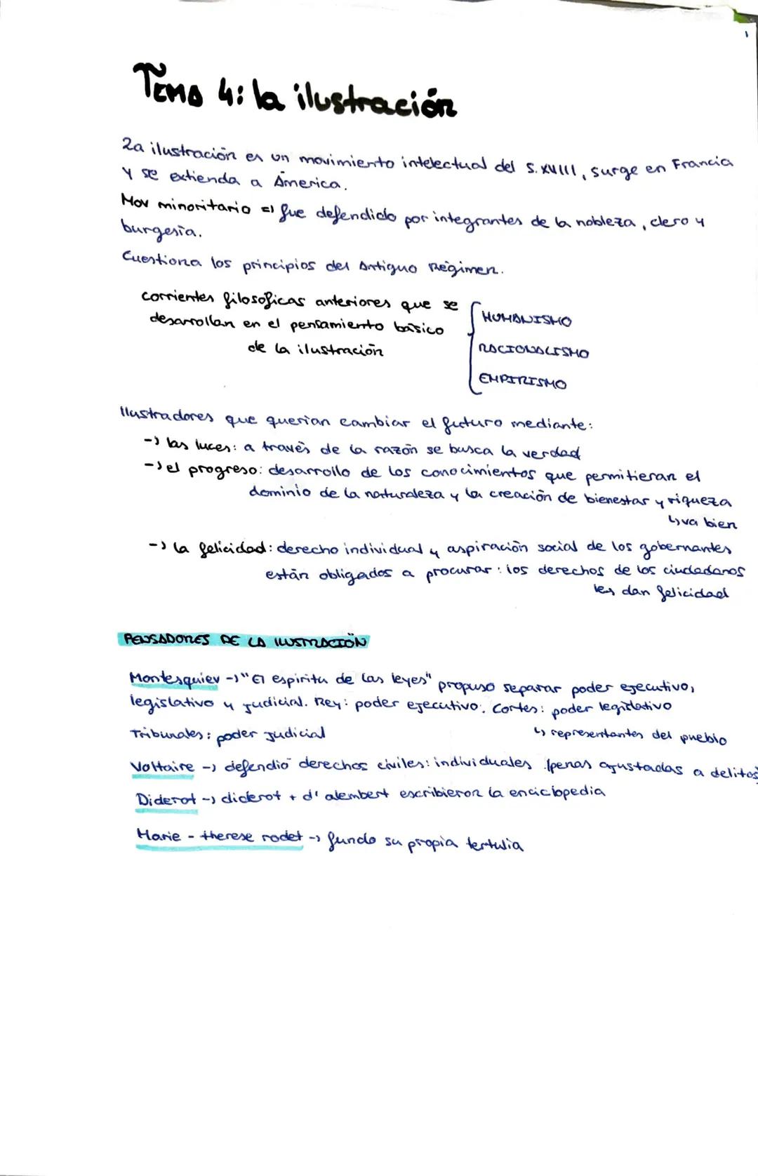 TEMA 4: la ilustración
2a ilustración en un movimiento intelectual del s. Xulll, surge
y se extienda
America.
'fue defendido por integrantes