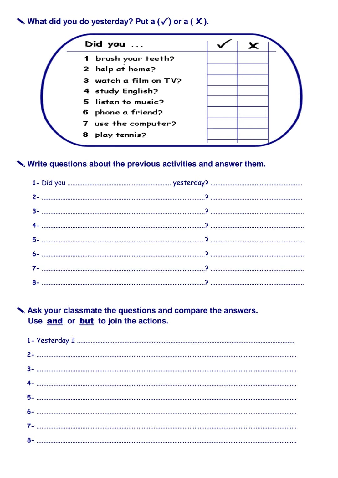 
<h2 id="regularverbs">Regular Verbs</h2>
<p><strong>Affirmative:</strong></p>
<p>The regular verbs in past simple form are as follows:</p>
