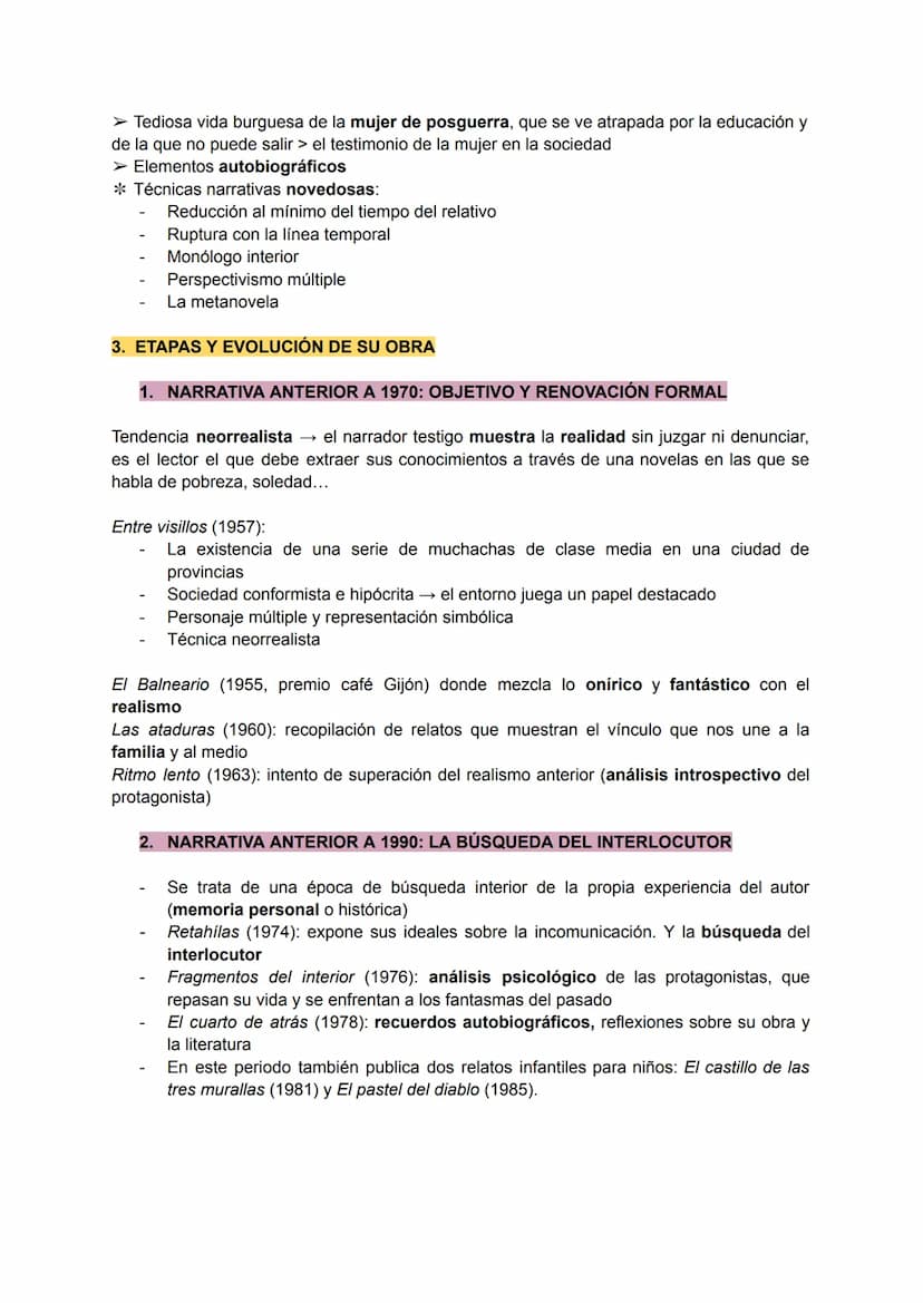CONTEXTO HISTÓRICO
Con la victoria de Franco (1936) comienza un régimen totalitario. Sus consecuencias son:
CARMEN MARTÍN GAITE
● Ruptura co