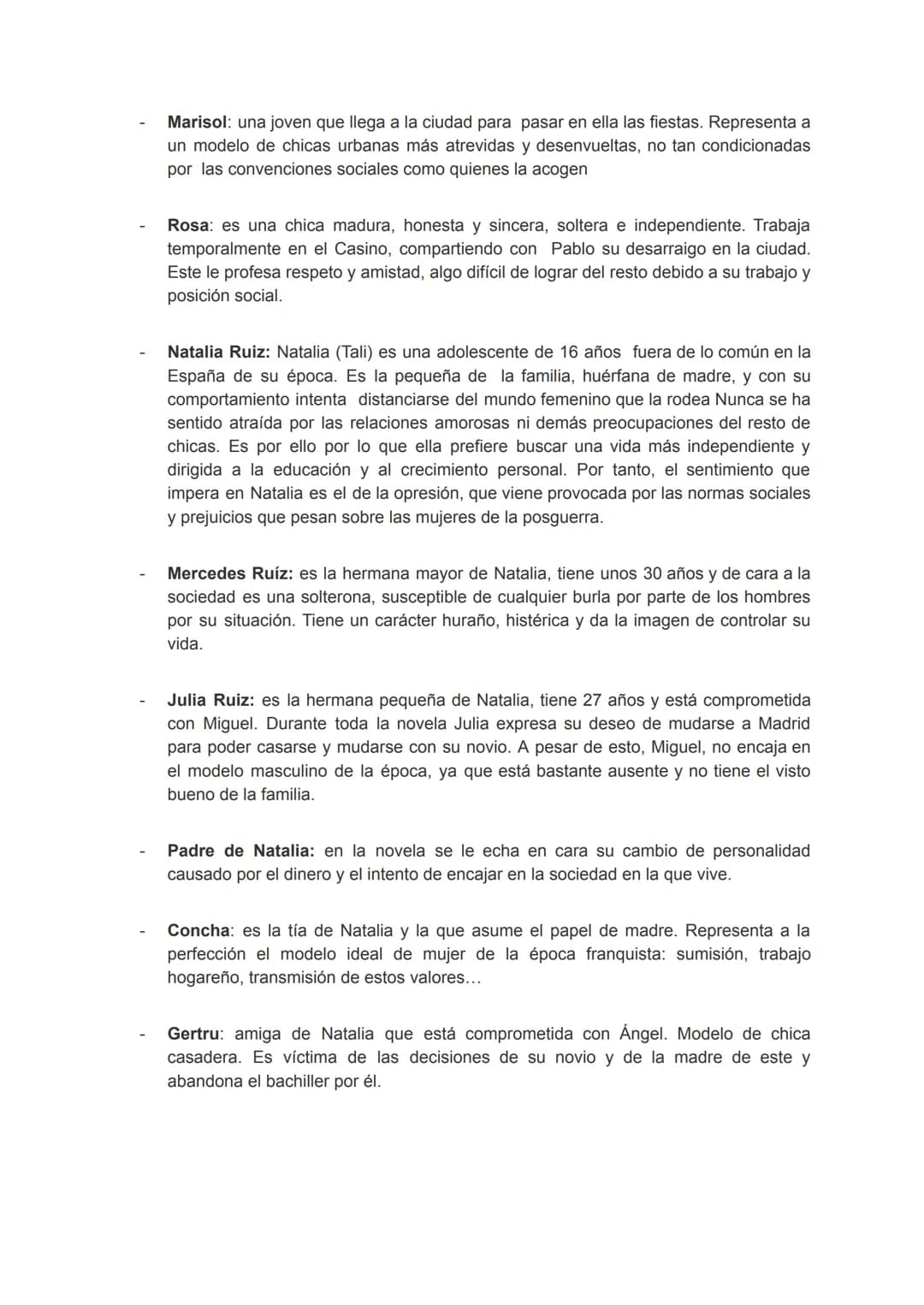 CONTEXTO HISTÓRICO
Con la victoria de Franco (1936) comienza un régimen totalitario. Sus consecuencias son:
CARMEN MARTÍN GAITE
● Ruptura co