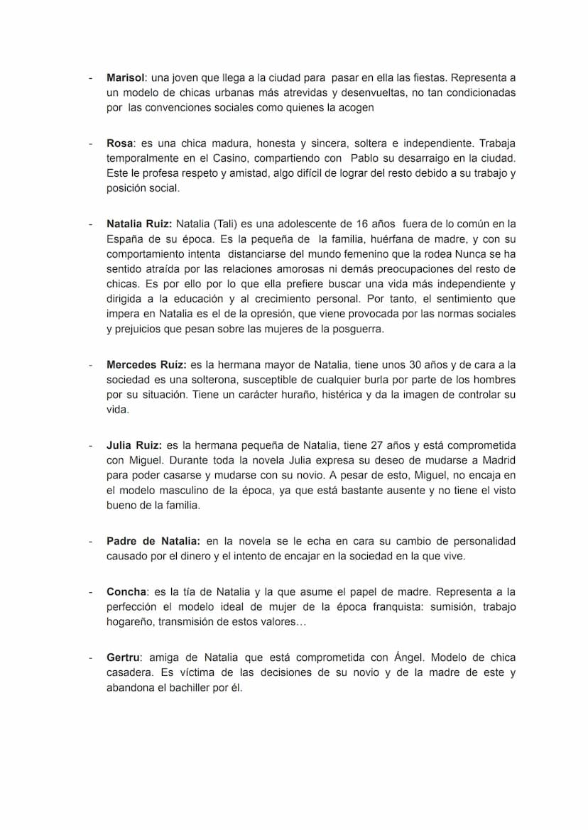 CONTEXTO HISTÓRICO
Con la victoria de Franco (1936) comienza un régimen totalitario. Sus consecuencias son:
CARMEN MARTÍN GAITE
● Ruptura co
