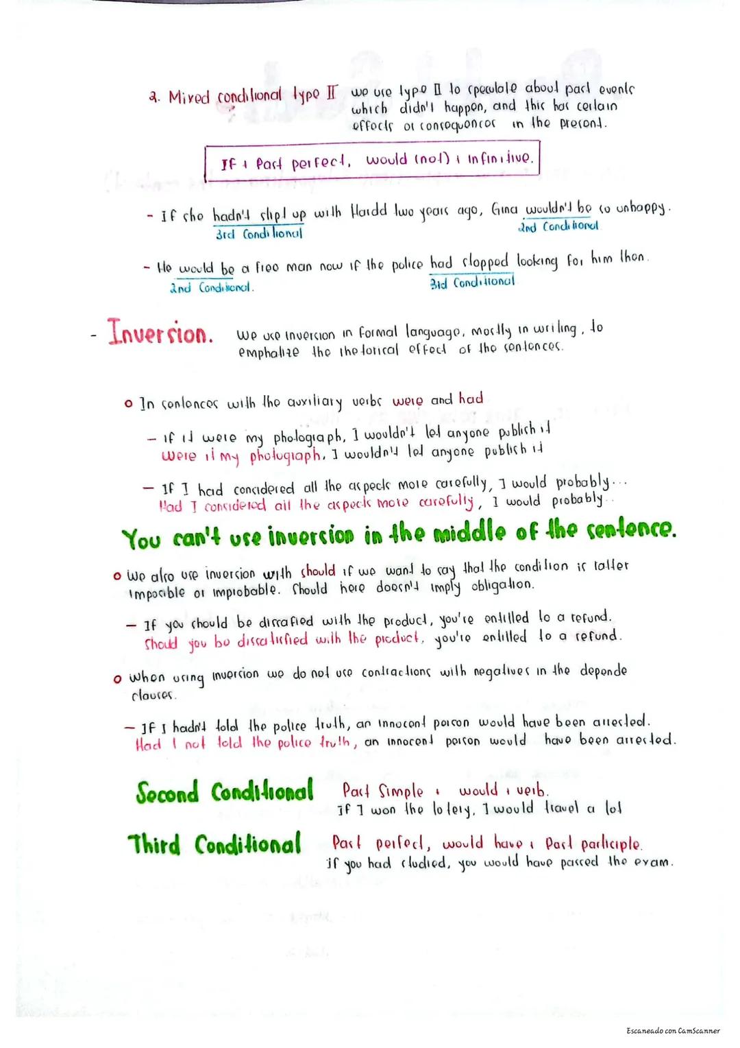•Conditional Tenses-
Alternatives to if
1. Unless. (a menos que /si no).
- I won't tell you what happened if you olon't promice to keep it r