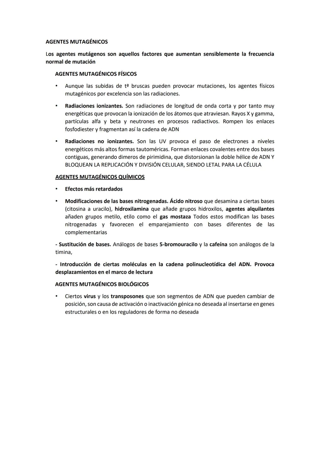 GENÉTICA DE POBLACIONES, MUTACIONES Y EVOLUCIÓN
MUTACIONES
CONCEPTO: Son cambios en la información hereditaria como consecuencia de
alteraci