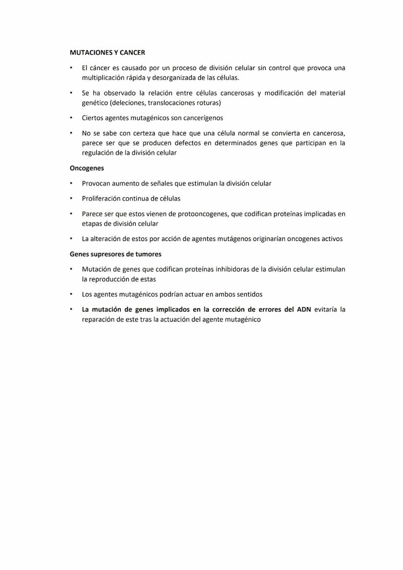 GENÉTICA DE POBLACIONES, MUTACIONES Y EVOLUCIÓN
MUTACIONES
CONCEPTO: Son cambios en la información hereditaria como consecuencia de
alteraci