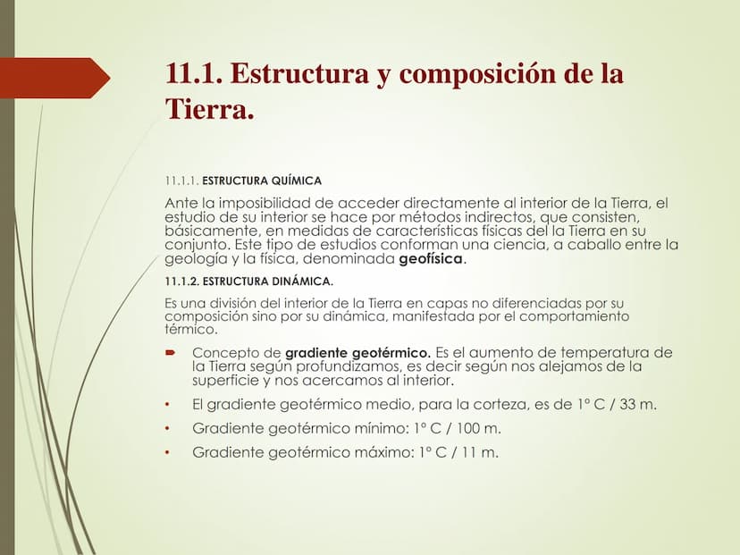
<h2 id="estructuraycomposicinqumica">Estructura y Composición Química</h2>
<p>El estudio de la estructura interna de la Tierra se realiza p