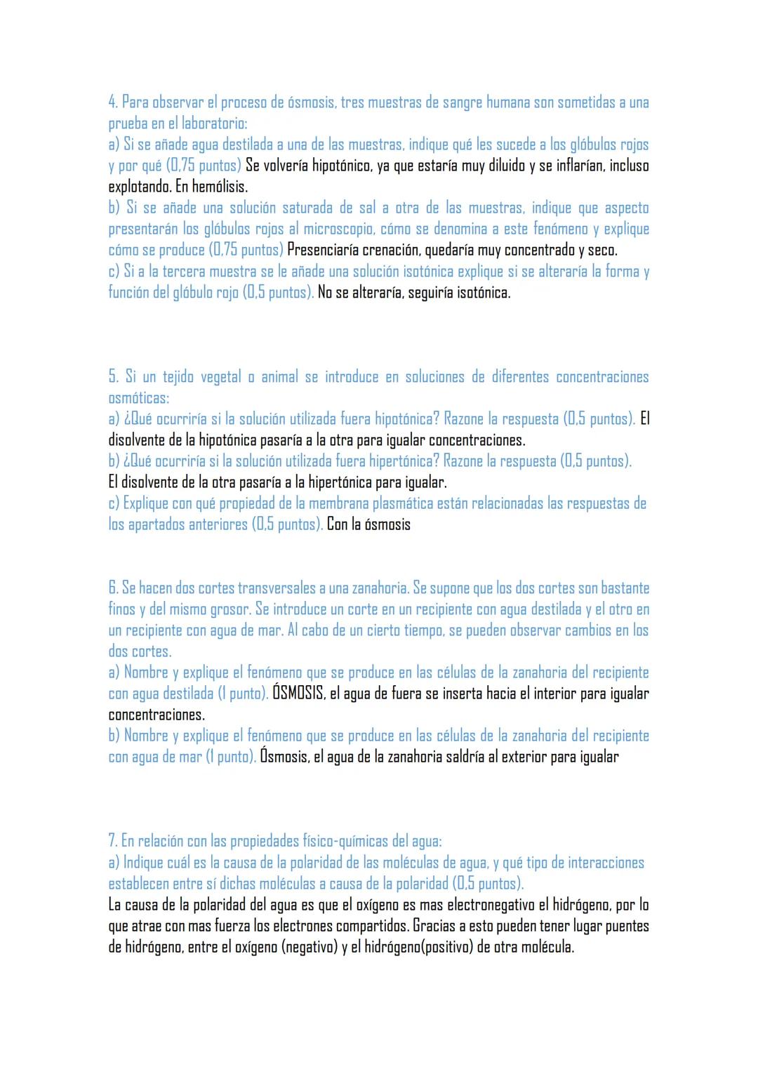 PREGUNTAS AGUA, SALES MINERALES, AGUA

1. En relación con las sales minerales en los organismos vivos:
a) Explique en qué situación las célu