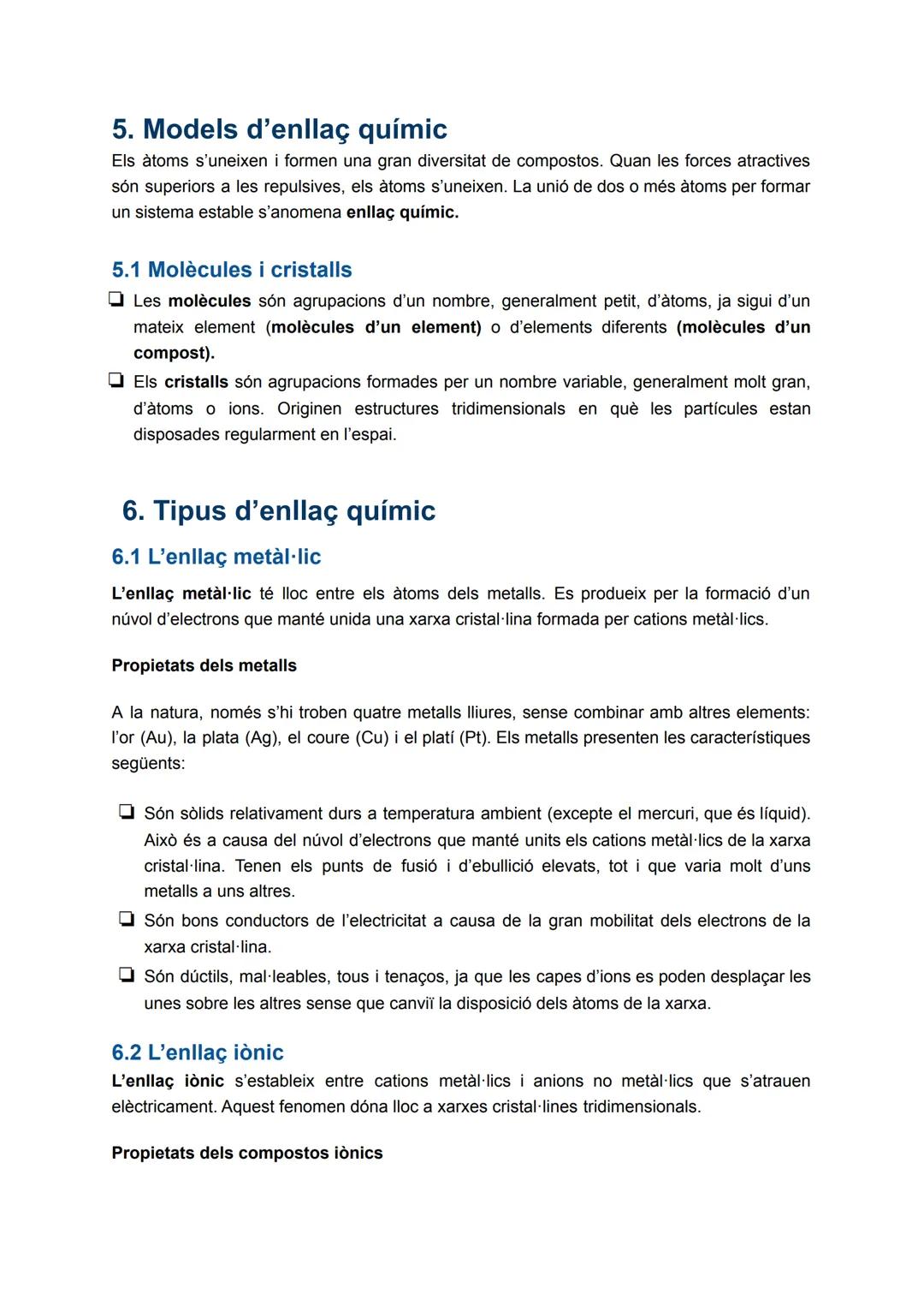 TEMA 9. Els àtoms i els seus enllaços
1. Els àtoms per dins
1.1 Quin tipus de canvi té lloc en els fenòmens radioactius?
A finals del segle 