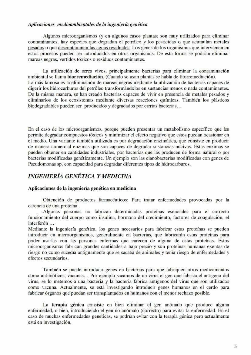 TEMA 9: BIOTECNOLOGÍA
- Concepto de biotecnología.
- Concepto de organismo transgénico (concepto de transgén).
- Construcción de un ADN reco