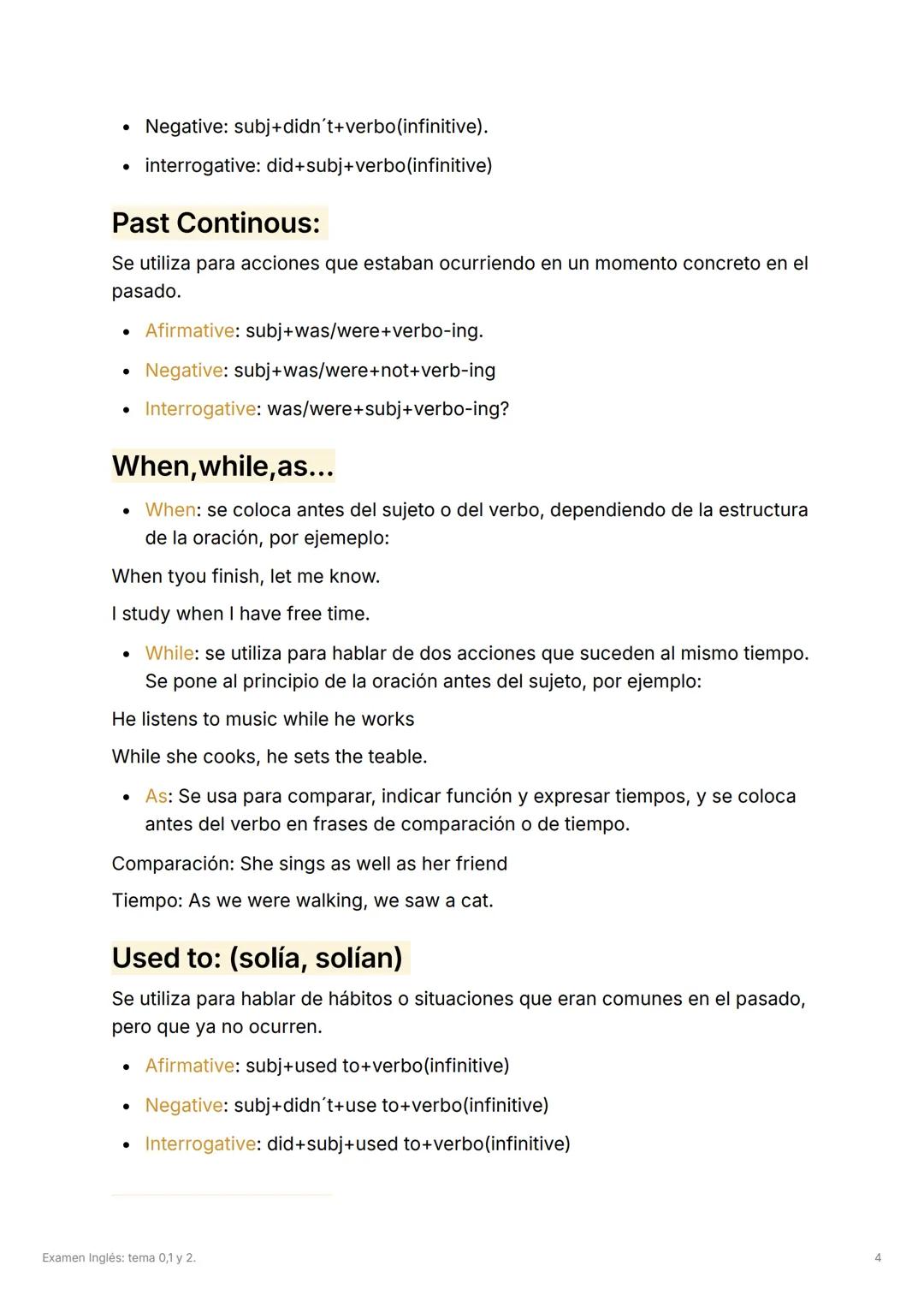 Examen Inglés: tema 0,1 y 2.
VOCABULARY
• Active: activo.
• Ambitious: ambicioso.
• Calm: calmado.
• Cheerful: alegre.
• Confident: confiado