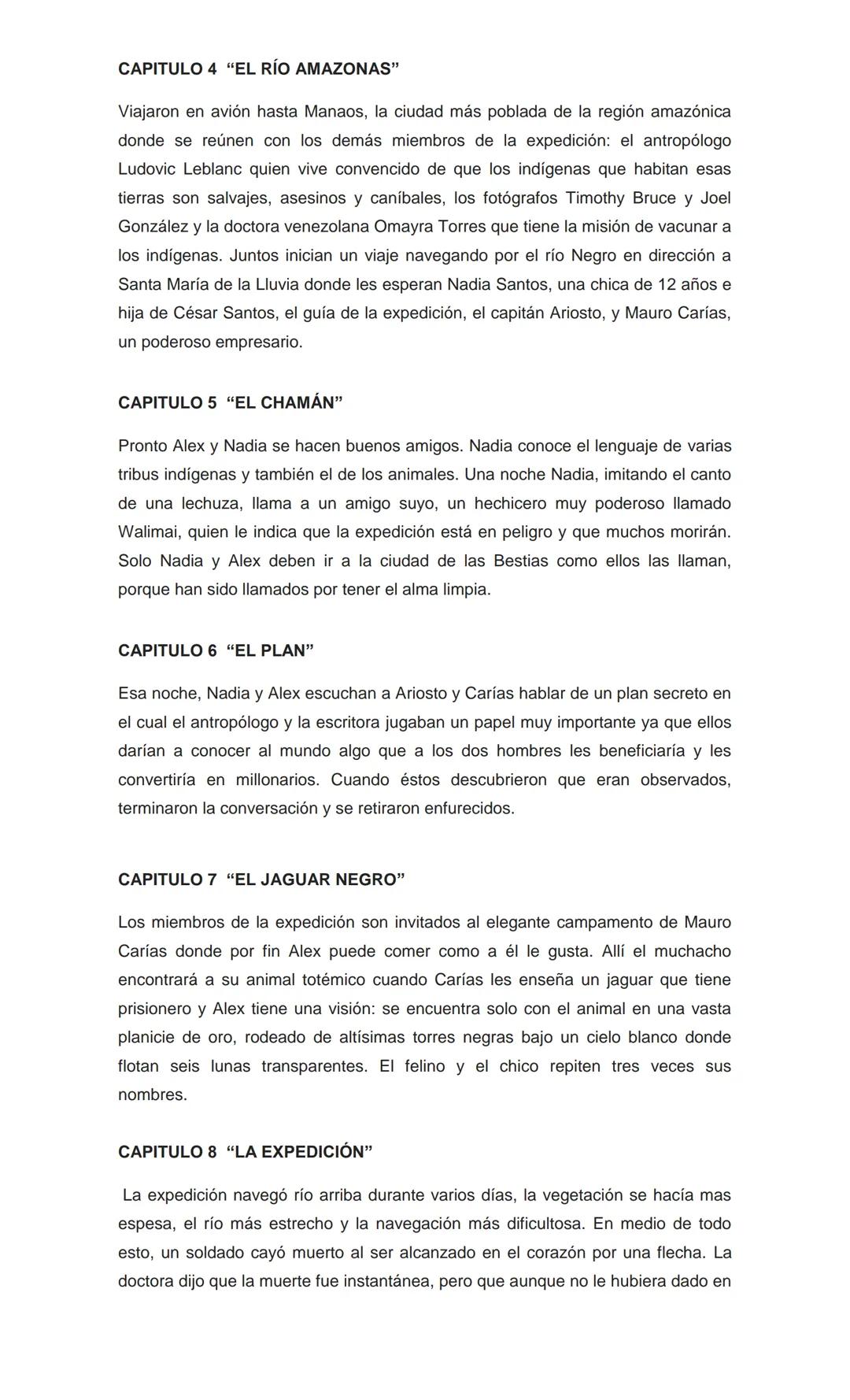 RESUMEN POR CAPITULOS MAS UN ANALISIS COMPLETO DEL LIBRO
DE ISABEL ALLENDE "LA CIUDAD DE LAS BESTIAS"
CAPITULO 1 "LA PESADILLA"
Alexander Co
