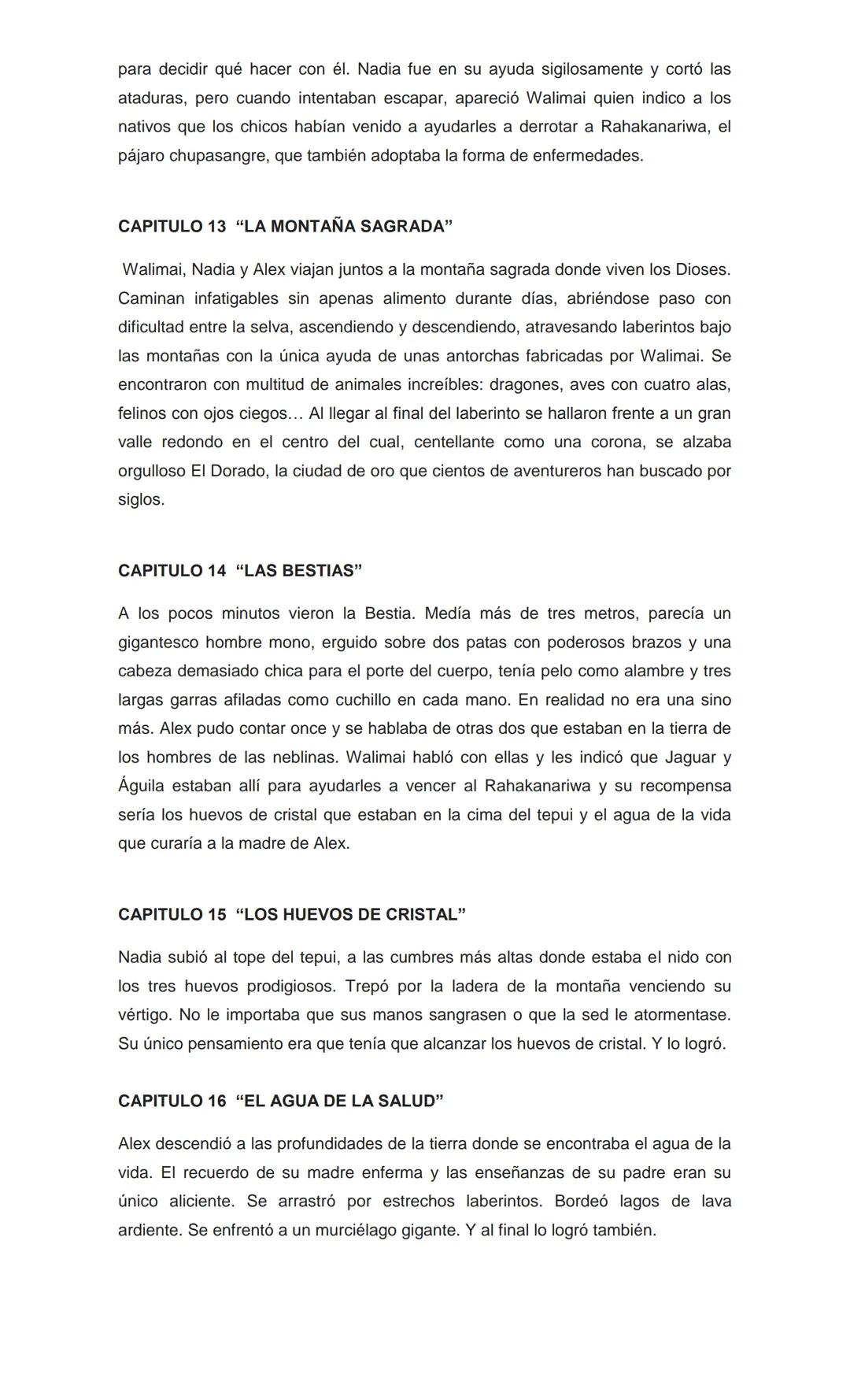 RESUMEN POR CAPITULOS MAS UN ANALISIS COMPLETO DEL LIBRO
DE ISABEL ALLENDE "LA CIUDAD DE LAS BESTIAS"
CAPITULO 1 "LA PESADILLA"
Alexander Co