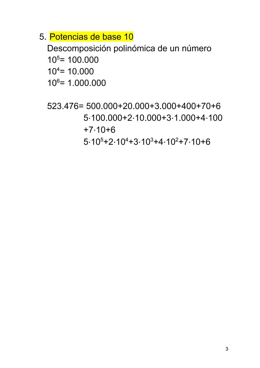 NÚMEROS NATURALES
1. Sistema de numeración
U de
millón
1.1 Sistema de numeración decimal, tiene 10
cifras: 0, 1, 2, 3, 4, 5, 6, 7, 8 y 9; Es