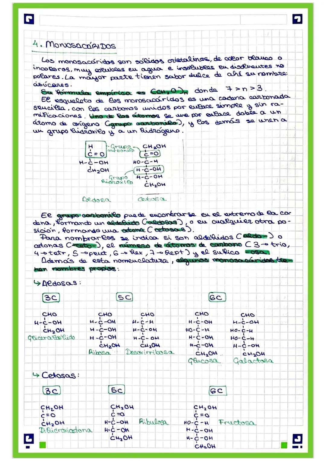 G
TEMA 2.- BIOMOLECULAS ORGÁNICAS QUE CONSTITU-
YEN LAS CÉLULAS: GLUCIDOS.
Los glúcidos son componentes moleculares de los que la me
teria v