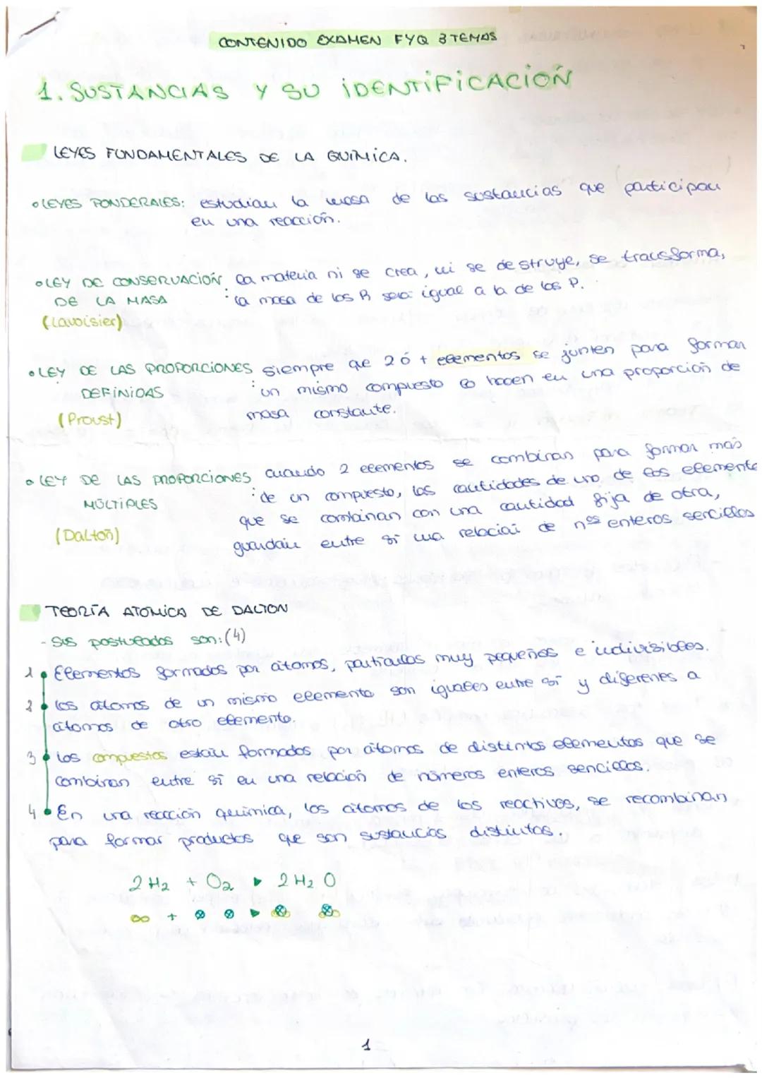 CONTENIDO EXAMEN FYQ 3TEMOS

1. SUSTANCIAS Y SU IDENTIFICACIÓN

LEYES FONDAMENTALES DE LA QUIMICA.

•LEYES FONDERALES: Estudian la wasa de l
