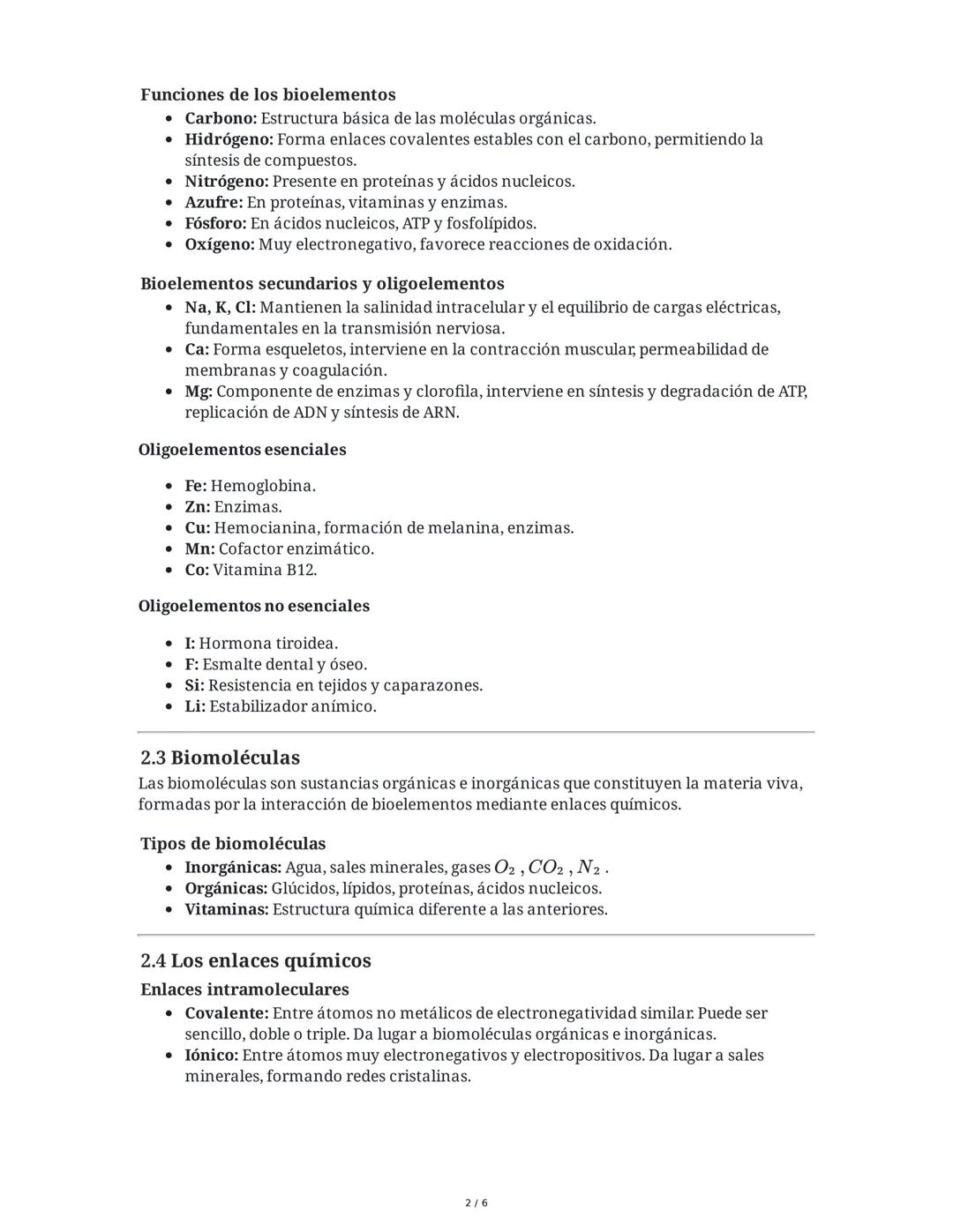 # Tema 1. Bioelementos y Biomoléculas: Agua y Sales Minerales
Bloque A. BIOQUÍMICA - 2º Bachillerato

1. Características de los seres vivos

