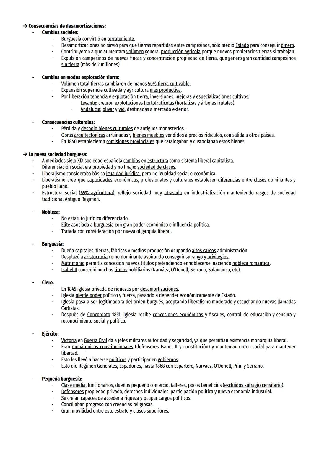 BLOQUE 6:
LA CONFLICTIVA CONSTRUCCIÓN DEL ESTADO LIBERAL (1833 - 1874)
6.2 - El reinado de Isabel II (1833-1868): las desamortizaciones de M