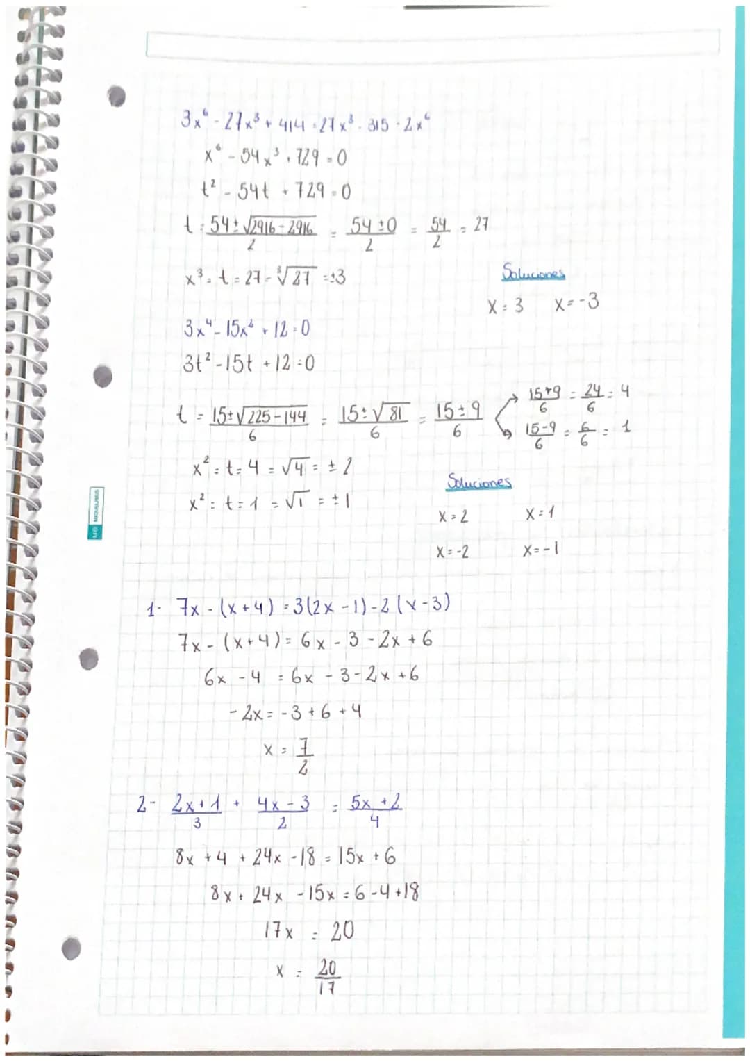 2° EVALUACIÓN
Ecuaciones polinomicas
Ecuaciones 1° grado
• X+8 = 3
X-3-8
X = -5
Ecuaciones
O
6
ax² + bx + C = O
4x²-20x + 25-0
X:
X=
20:400-