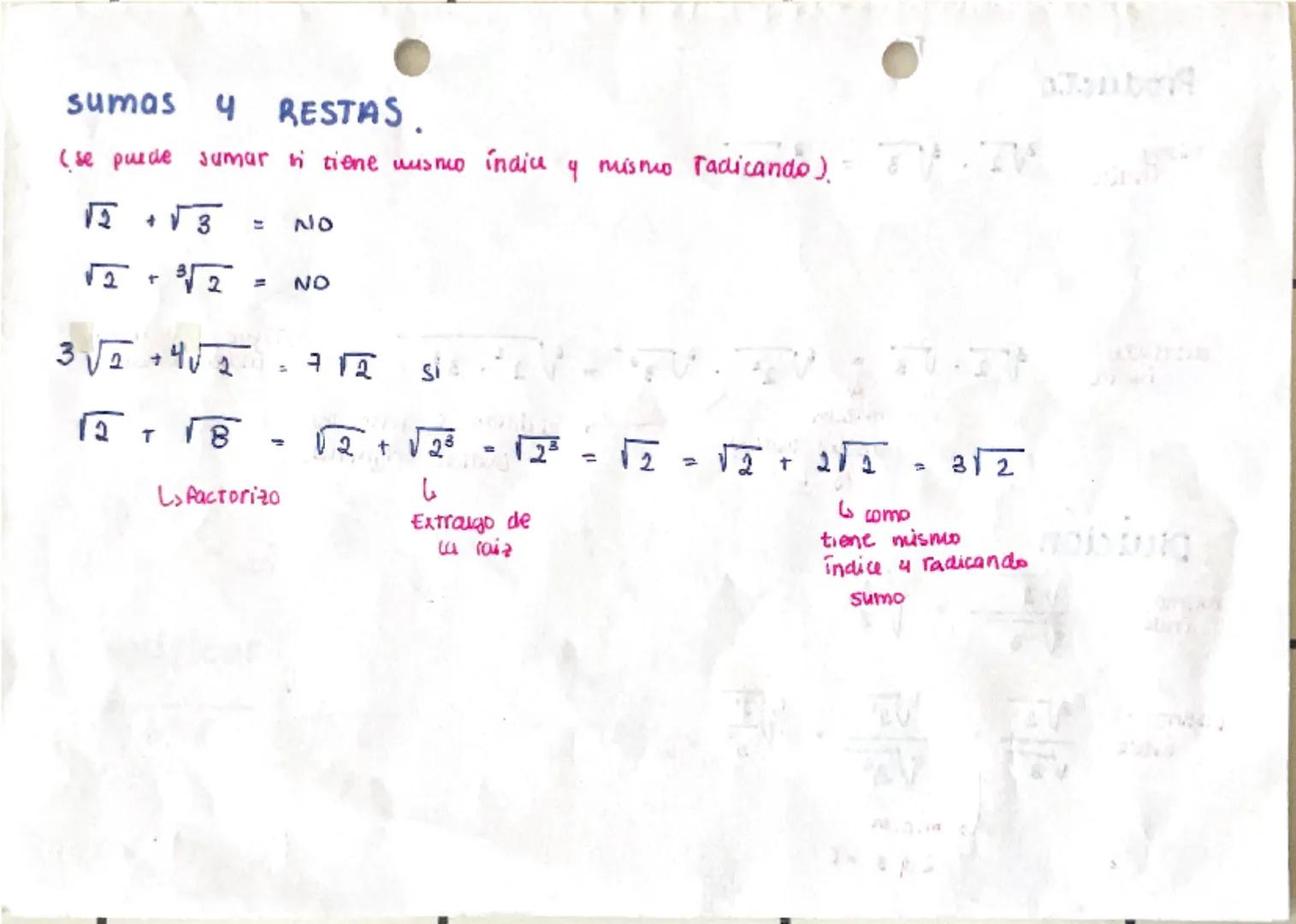 RADICALES.

$\sqrt[m]{a^n} = a^{\frac{n}{m}}$

$\sqrt[n]{+a}$ $\longrightarrow$ n par = $\pm$ dos soluciones

$\longrightarrow$ n impar = + 