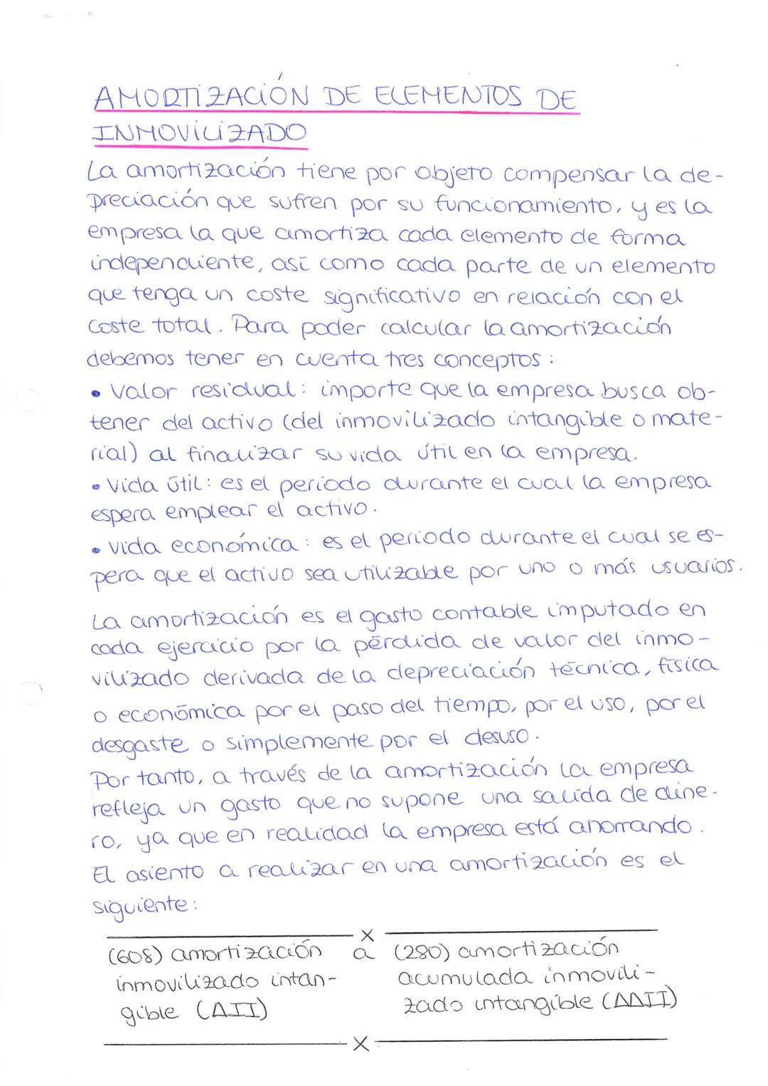 AMORTIZACIÓN DE ELEMENTOS DE
INMOVILIZADO
La amortización tiene por objeto compensar la de-
preciación que sufren por su funcionamiento, y e