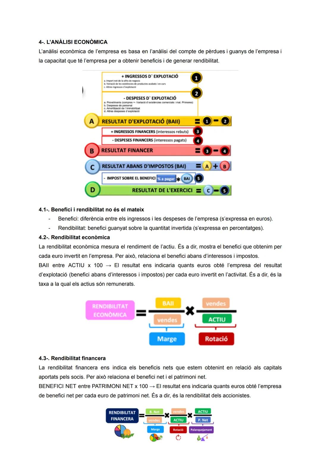 TEMA 4: ANÀLISI PATRIMONIAL, FINANCER I ECONÒMIC
1-. L'ANÀLISI COMPTABLE
L'elaboració dels comptes anuals (balanç, compte de pèrdues i guany